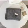 Bufanda cálida de otoño e invierno Dongdaemun Corea del Sur Bufanda tejida dulce japonesa etiqueta de tela para mujer Bufanda de lana lisa combinable