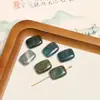 Contas de Pedra Natural Irregular Geométricas Formato Oval Quadrado Redondo com Furo Vertical para Brincos Pulseira Acessórios