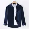 Camisas de Algodão e Linho, Camisas Finas de Linho, Tops Casuais Soltos de Manga Longa Masculinos, Roupa Íntima Branca, Tendências de Primavera e Outono