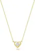 Exquisito Collar con Colgante de Corazón Dorado de Venta Caliente Transfronteriza para Mujer, Moderno Collar con Colgante de Corazón Lindo de Oro de 14K/Plata