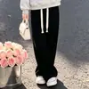 Temporada de Primavera y Otoño 2026, Conjunto de Dos Piezas para Niños Mayores: Sudadera con Cuello Polo de Color Contrastante y Pantalones Casuales Sueltos de Pierna Ancha para Niñas