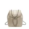 Mochila Estilo Tweed para Mujer 2023 Nueva Moda Tendencia Bolso Cubo con Cadena Mochila Escolar para Estudiantes Dropshipping