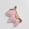 Colgante llavero de cuero Año del Caballo, un práctico regalo de Año Nuevo con temática de caballo zodiacal, un amuleto de la suerte y una correa para teléfono de aleación de zinc