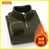 Sudadera de hombre de manga larga, media cremallera, cuello alto, nuevo estilo otoño 2026, con lana, venta al por mayor de fábrica