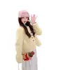 Invierno 2025 Nuevo Estilo Reductor de Edad Versátil Cómodo Agradable a la Piel Informal Moda que Mejora la Calidad Chaqueta Corta Tendencia