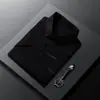Entrega Directa de Fábrica Camiseta de Manga Corta de Verano para Hombre, Polo para Hombre de Seda Helada con Cuello Camisero, Camiseta Fina Rayada para Hombre de Mediana Edad, Ropa de Negocio para Hombre