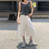 26 Calças Jeans Americanas de Cintura Alta Largas de Perna Larga Brancas Versáteis Casuais com Caimento Jeans Reto Sete Pontos Jeans Feminino Dropshipping