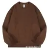 Moletom de Algodão Gola Redonda Cor Sólida Estilo Outono/Inverno, Roupa de Trabalho Unissex de Comércio Exterior Transfronteiriço, Uniforme de Classe, Moletom de Manga Longa Pulôver Atacado