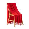 Bufanda de Regalo Roja China para Ceremonia de Apertura, Bufanda para Reunión Anual con Texto Impreso, Logo Bordado Personalizado en Rojo Brillante, Venta al por Mayor para Eventos de Apertura
