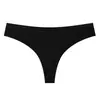 Tanga acanalado personalizado de fábrica para mujeres europeas y americanas, lencería acanalada sexy, bragas deportivas de corte a la cadera