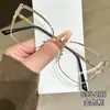 Nuevas Gafas Fáciles de Combinar para Hombres y Mujeres Monturas Metálicas para Gafas Celebridades de Internet Moldeado Facial Sin Maquillaje Espejos Planos Decorativos Gafas para Miopía 2024