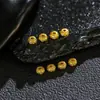 Plata S925 Chapada en Oro Diamante Incrustado Martillado Espaciador Pequeño Accesorio DIY Moda Nuevo Chino Versátil Accesorio Espaciador