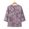 Camisa de Primavera para Abuela, Ropa para Mujeres de Mediana Edad y Mayores, Nueva Ropa Estilo Chino para Mamá, Atuendo Elegante y Clásico para Señoras Mayores