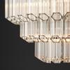 Candelabro de vidrio con forma de rama de flor de ciruelo americano hexagonal para Villa Hotel restaurante lámpara retro de lujo moderna simple para sala de estar