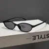 Gafas de Sol Ovaladas Carey de Marco Pequeño Europeas y Americanas Transfronterizas para Mujer, Protección Solar y UV a la Moda, Estilo de Moda para Sesiones de Fotos y con Estilo