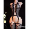 Fábrica Transfronteriza Temu Europeo y Americano Sexy Body de una Pieza con Cuello Halter Malla Uniforme Tentación Comercio Exterior Bodysuit Lencería Ropa de Dormir Calcetines
