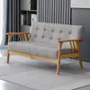 Apartamento pequeno sofá pequeno de madeira maciça mesa de centro simples moderna combinação apartamento retro casa de aluguel cafeteria hotel três lugares