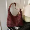 Bolso Retro con Estampado de Leopardo Transfronterizo para Mujer 2025 Nueva Moda Versátil de Gama Alta de Hombro Único Axila Casual de Viaje Bolso Tote