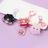 Colgante Acrílico de Corazón Personalizado, Colgante Pintado, Colgante para Llavero, Accesorios de Joyería para Llaves, Periféricos de Animación