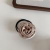 Cuerda para el Cabello de Satén Suave Vintage Hecha a Mano con Rosa Lazo Grande Elegante Elegante Elegante Tendón de Cuero Cuerda para el Cabello Accesorios para el Cabello