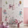 Pegatinas de Pared de Castillo de Coral de Sirena de Concha Marina para Sala de Estar Dormitorio Pared de Fondo Decoración de Habitación del Hogar Pegatinas de Pared Autoadhesivas