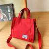 2021 Nova Bolsa de Ombro de Lona de Contraste de Cor Bolsa de Pano Simples Estilo Coreano Elegante Blizzard Bolsa de Ombro Artística