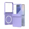 Compatible con funda para teléfono Samsung ZFlip8, atracción magnética incorporada, ZFlip6/ Pantalla plegable 50% de descuento Piel de PC con sensación táctil, funda protectora anticaídas