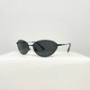 Gafas de Sol Ojo de Gato Metálicas Retro Coreanas para Mujer 2025 Nuevo Estilo Personalizadas Fotografía Callejera Marrones Redondas para Cara Redonda con Protección UV