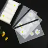 Saco com zíper auto selante fosco com estampa de galinha, estojo para lápis, bolsa de armazenamento com cordão para elástico de cabelo, saco simples para embalagem de meias e roupas íntimas