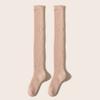 Calcetines de lana coral para mujer, otoño e invierno, gruesos, cálidos, bonitos, de felpa para el hogar, para dormir en el suelo, calcetines de confinamiento por encima de la rodilla, de tubo largo