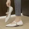 Zapatos de Salón Espadrille Franceses 2026 Nueva Llegada Primavera Elegantes Estilo Pequeño Chanel Zapatos de Piel Versátiles Blancos Punta Cuadrada Mary Janes Zapatos para Mujer