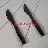 Empaque separado Tenedor Negro desechable Cuchillo y tenedor para comida occidental Cuchillo y tenedor desechables Cuchara Cuchillo de plástico Cuchillo para bistec 100 piezas