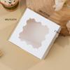 Caja de repostería en existencias, caja para hornear pasteles, suministro transfronterizo de Amazon, embalaje para pastel de soufflé, ventana, tarjeta de vaca, tarjeta blanca