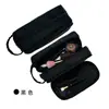 Bolsa de maquillaje de gran capacidad, impermeable, portátil para viajar, con múltiples compartimentos y almacenamiento en capas, un neceser elegante