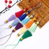 Adorno Vertical Colgante de Borla Corta Gruesa de 5.5CM Borla Pequeña Mini Borla de Nudo Chino Joyería de Borla Marcapáginas Pasador Borla de Estilo Antiguo