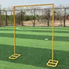 Novos adereços de casamento moldura de fundo de ferro haste telescópica decoração de casamento layout de palco decoração de prateleira de arco dourado