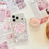 Patrón de Dibujo Animado de Oso Adecuado para Funda de Teléfono iPhone 18promax Apple 17 Linda 16 Soporte 15 Magnético
