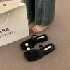Zapatillas Retro Versátiles de Perlas sin Cordones con Tacón Bajo para Mujer, Calzado de Verano para Exteriores, Sandalias de Nuevo Estilo 2026