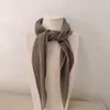 Bufanda de seda versátil de color liso arrugado para primavera y verano, para mujer, diadema elegante, pañuelo de cuello elegante, accesorio para bolso, protector de cuello, pañuelo pequeño plisado