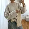 Deseo Suéter de punto cómodo de cuello redondo, estilo europeo y americano, para primavera y otoño, para mujer en AliExpress, casual y simple, en stock