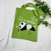 Bolsa de Tricô Ins Desenho Panda Feminina Moda para Carregar na Mão Grande Capacidade Bolsa de Ombro Bolsa Transversal Bolsa