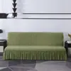 Funda de sofá elástica sin brazos, con ribete jacquard de cobertura total, funda para sofá cama plegable, adecuada para todas las estaciones, funda protectora a prueba de polvo