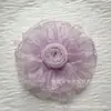 Novos Acessórios Transparentes de Organza 10cm com Borda Queimada Rosa Girassol para Joias DIY Acessórios de Cabelo Sapatos Chapéus Roupas