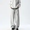Pantalones de Pierna Ancha, Pantalones Deportivos Casuales de Pierna Recta con Caída, Pantalones de Chándal Unisex con Forro de Felpa, Pantalones Largos, Procesamiento Personalizado con Imágenes y Muestras Proporcionadas