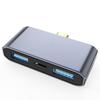 Adaptador de Carga Tres en Uno Tipo-C a USB Tipo Mayorista Transfronterizo con Luz, Adaptador Otg, Estación de Acoplamiento para Computadora USB y Teléfono Móvil