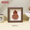 Ornamento de Porta-Retrato de Cabacinha de Pedras de Cristal Naturais 4 polegadas Cristal DIY Artesanato de Atrativo Turístico Cultural e Criativo Suporte de Exibição para Decoração de Casa