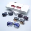1921 Gafas de Sol Metálicas de Doble Puente Cuadradas Grandes para PC Comercio Electrónico Transfronterizo Comercio Exterior Moda Amazon Uv400