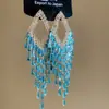 Brincos de Borla Gota d'Água Agulha de Prata, Brincos de Temperamento Nicho Estilo Étnico, Brincos Versáteis Elegantes de Luxo Leve