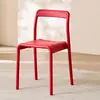 Silla de Plástico para Exteriores Silla con Respaldo Engrosado Silla de Ocio Comercial para el Hogar Silla de Comedor Moderna Simple Exterior de Ocio
