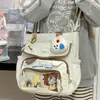 Mochila nueva de bloques de color, elegante y linda, perfecta para chicas de preparatoria, con un diseño dulce y juvenil, un conjunto de dos piezas que incluye una mochila y una bolsa de hombro, apto para estudiantes de primaria y secundaria